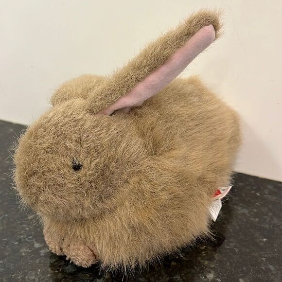 Vintage 1993 TY Classic Beanie NIBBLES Rabbit Bunny Brown Plush Stuffed Animal. - Picture 1 of 8
